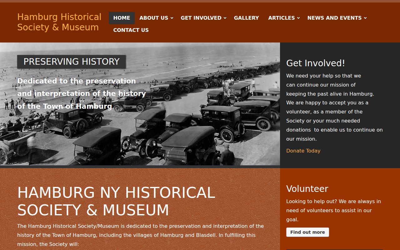 Town of Hamburg neighbors historical society public research access