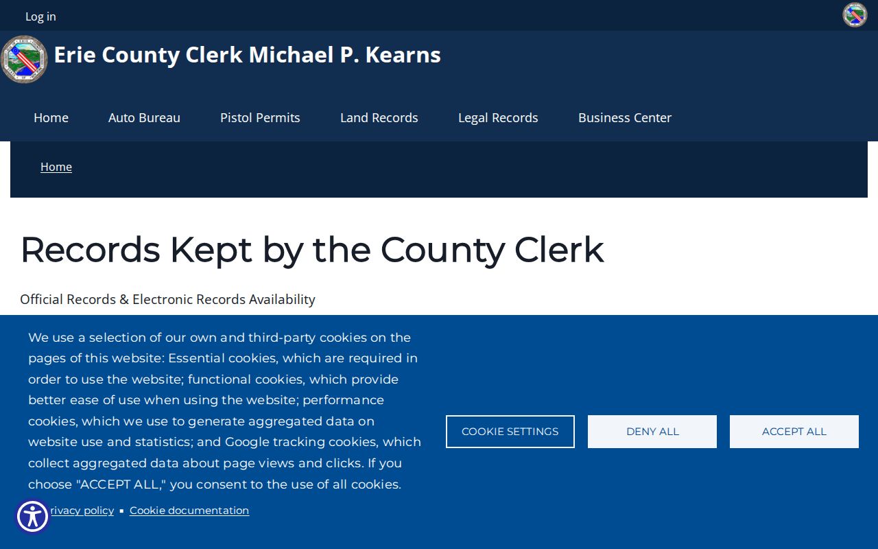Erie County Clerk records guide for tracing Town of Hamburg previous residents through deed records